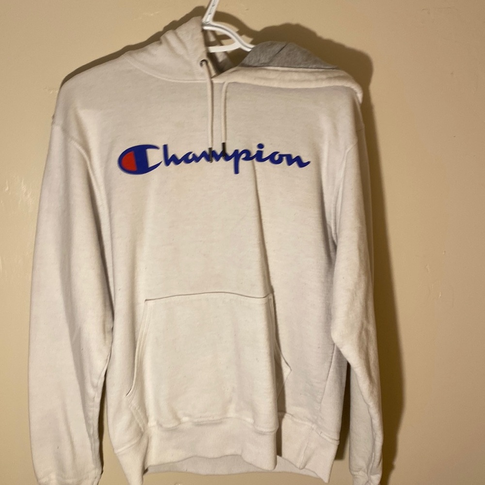 White Champion Hoodie Size Small